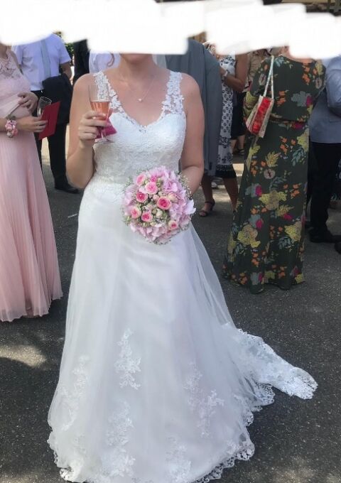 Second Hand Brautkleid A-Linie Gr. 38 Foto 1