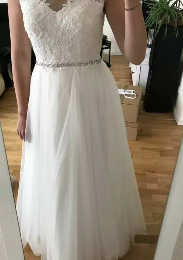 Second Hand Brautkleid Gr 38 A Linie Marke Unbekannt Brautkleider Online