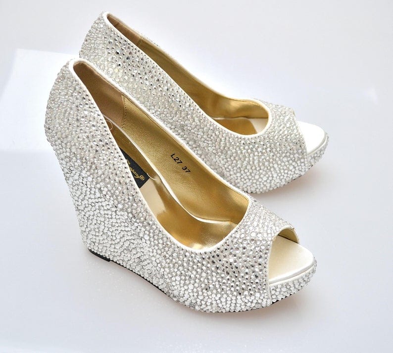 Brautschuh Gr. Marke The Crystal Shoe Co Brautschuh Gr. Marke The Crystal Shoe Co