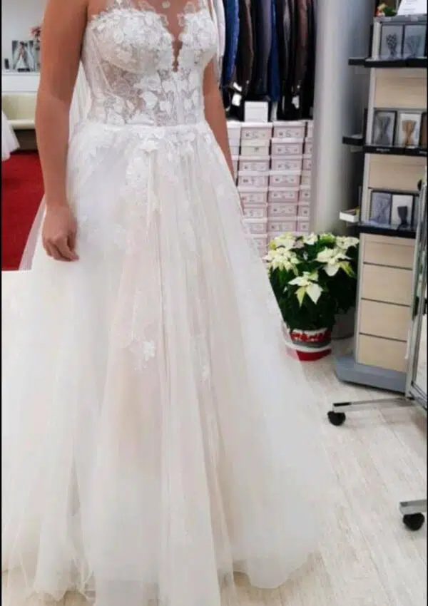 Second Hand Brautkleid Gr 38 A Linie Marke Enzoani Brautkleider Online