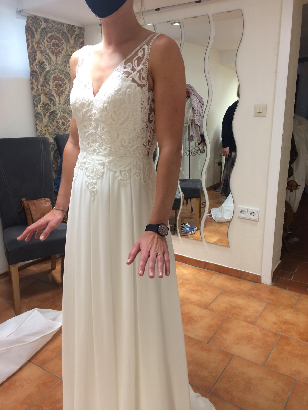 Second Hand Brautkleid · Cecile · ALinie · Gr. 32 •