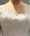 Second Hand Brautkleid Hat die Verkäuferin per Hand genäht A-Linie Gr. 42 Maßgeschneidert Neu & ungetragen Foto 7