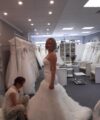 Second Hand Brautkleid Semiha Bähr Couture Meerjungfrau Gr. 38 Maßgeschneidert Foto 3
