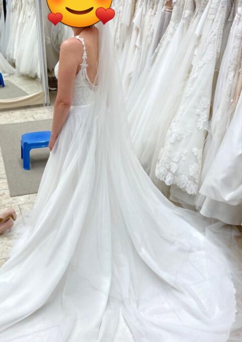 Second Hand Brautkleid Herve Paris A-Linie Gr. 36 Foto 1