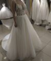 Second Hand Brautkleid Neu ungetragen.Würde extra angefertigt inspiriert von der Marke Berta A-Linie Gr. 36 Maßgeschneidert Neu & ungetragen Foto 2