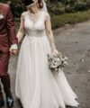 Second Hand Brautkleid White One / St. Patrick / Pronovias Anpu A-Linie Gr. 36 Maßgeschneidert Foto 4