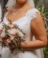 Second Hand Brautkleid Art Design 21/19 A-Linie Gr. 44 Foto 3