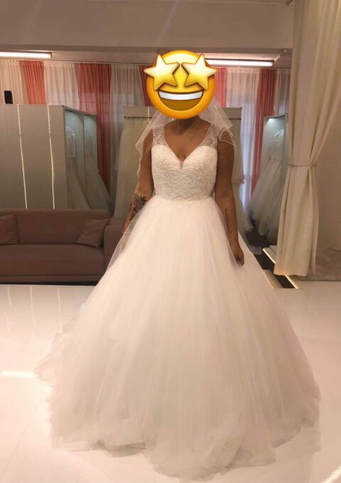 Second Hand Brautkleid Jarice Milano A-Linie Gr. 42 Neu & ungetragen Foto 1