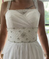 Second Hand Brautkleid In England von einer Schneiderin genäht A-Linie Gr. 36 Maßgeschneidert Neu & ungetragen Foto 2