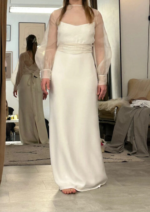 Second Hand Brautkleid Lola Varma Kleid Prea James Bluse Vincent Slip Dress & Chloe Wrap Blouse Zweiteiler Gr. 40 Foto 1