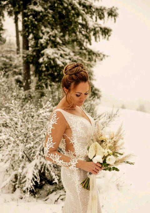 Second Hand Brautkleid Da Vinci Fit and Flare Gr. 36 Mageschneidert Foto 1