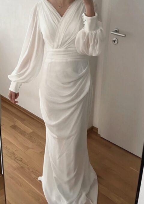 Second Hand Brautkleid Leyl Seiden Kleid Standesamt Gr. 36 Neu & ungetragen Foto 1