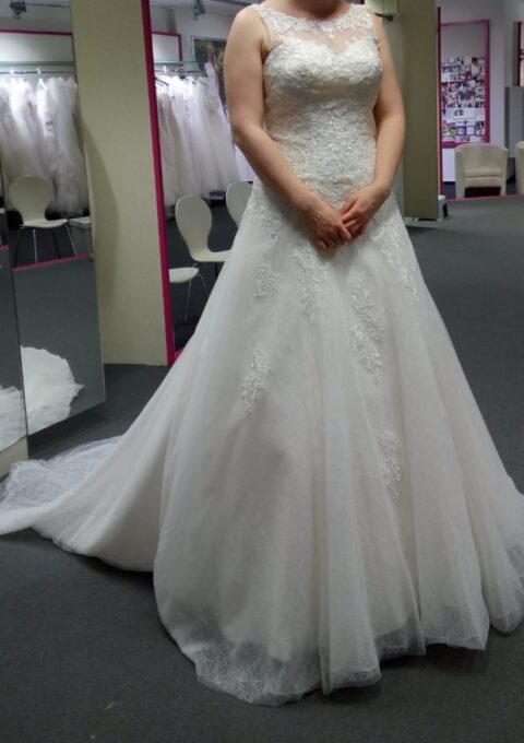 Second Hand Brautkleid Amera Vera Einmal Prinzessin B1735 A-Linie Gr. 42 Foto 1