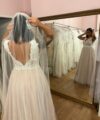 Second Hand Brautkleid Bianco Evento A-Linie Gr. 40 Neu & ungetragen Foto 2