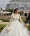 Second Hand Brautkleid Prinzessinkleid Empire Gr. 36 Foto 4
