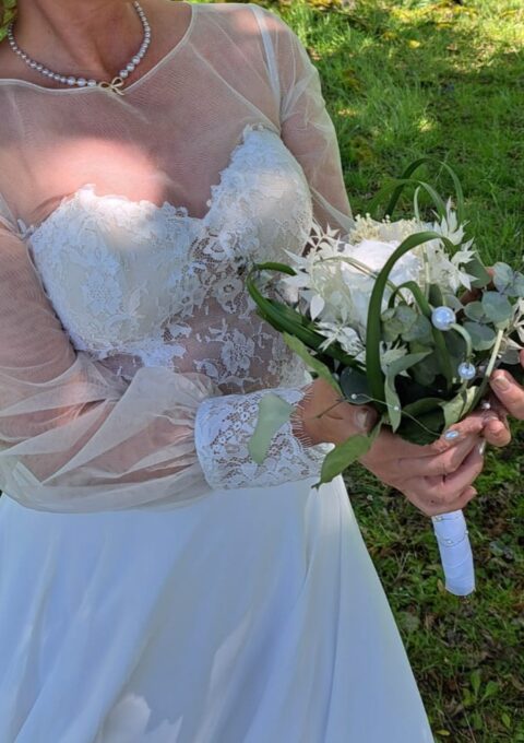Second Hand Brautkleid Zweiteiler Gr. 38 Foto 1