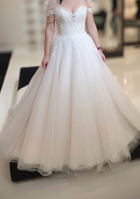 Second Hand Brautkleid Diane Legrand De Luxe 50456 A-Linie Gr. 38 Foto 1
