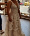 Second Hand Brautkleid Kleemeier Imera mit Schleppe A-Linie Gr. 38 Foto 5