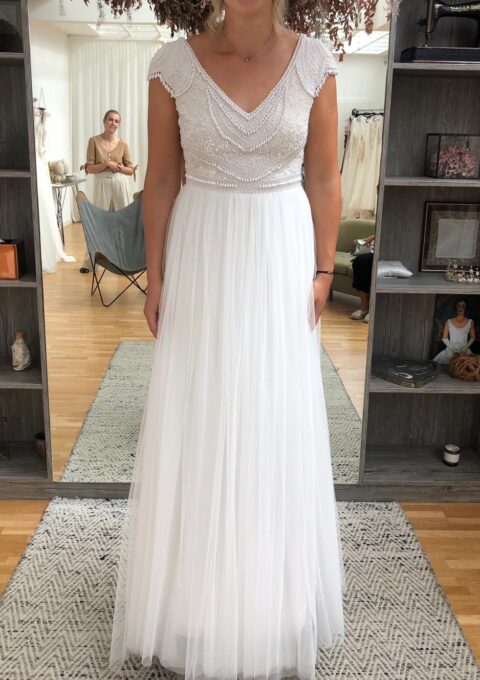 Second Hand Brautkleid Theia Couture Nima Boho Gr. 40 Neu & ungetragen Foto 1
