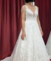 Second Hand Brautkleid A-Linie Gr. 38 Maßgeschneidert Foto 1