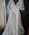 Second Hand Brautkleid Weiß ich nicht Breit Prinzessin Gr. 38 Maßgeschneidert Foto 2
