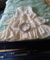 Second Hand Brautkleid Weiß ich nicht Breit Prinzessin Gr. 38 Maßgeschneidert Foto 4