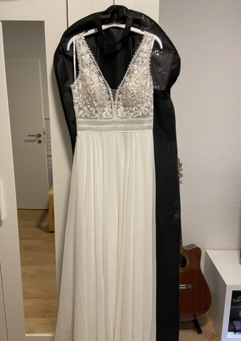 Second Hand Brautkleid A-Linie Gr. 42 Maßgeschneidert Foto 1