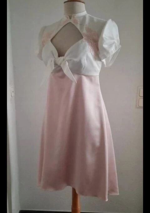 Second Hand Brautkleid Handgenäht von einer Schneiderin Minikleid Gr. 38 Maßgeschneidert Neu & ungetragen Foto 1