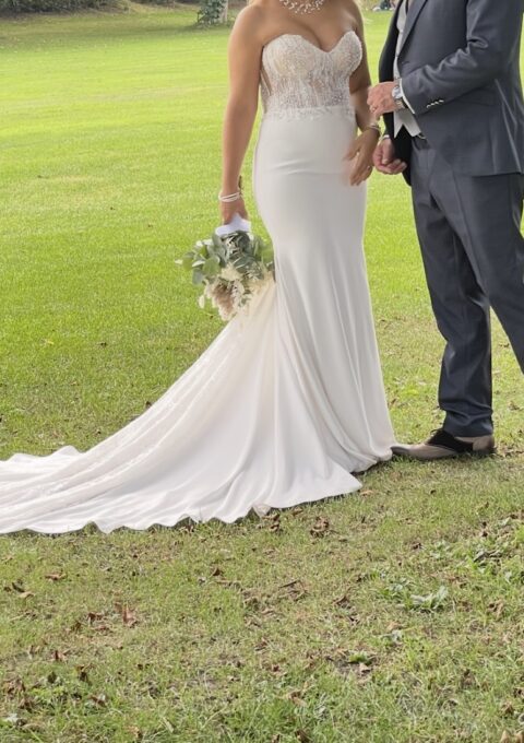 Second Hand Brautkleid Justin Alexander Fit and Flare Gr. 38 Maßgeschneidert Foto 1