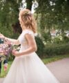 Second Hand Brautkleid Sanna Lindström Oberteil: Emilia, Rock: Rasalie, reinlaufende Spitze wie bei Sonja A-Linie Gr. 36 Foto 2