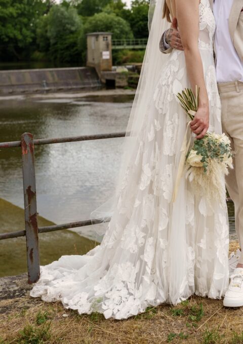 Second Hand Brautkleid Boho Gr. 36 Mageschneidert Foto 1