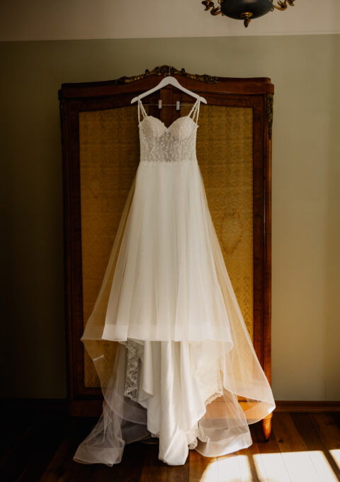 Second Hand Brautkleid Anna Z A-Linie Gr. 38 Maßgeschneidert Foto 1