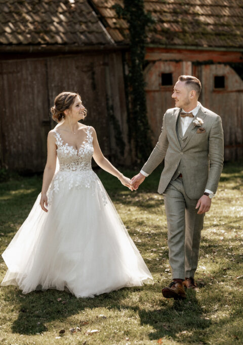 Second Hand Brautkleid Modeca Sabrina Prinzessin Gr. 38 Foto 1