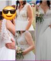 Second Hand Brautkleid 5531 A-Linie Gr. 42 Maßgeschneidert Foto 3