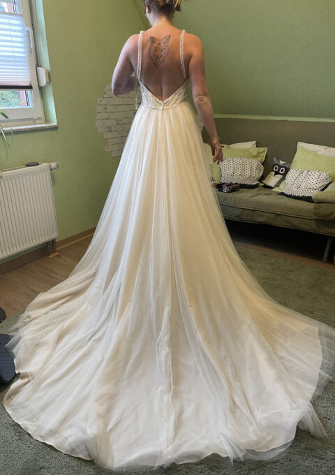 Second Hand Brautkleid Phil Collins Bridal Collection A-Linie Gr. 40 Neu & ungetragen Foto 1