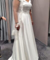 Second Hand Brautkleid Bianco Evento Standesamt Gr. 44 Neu & ungetragen Foto 3