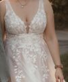 Second Hand Brautkleid Amy Love Zoya / V / Nude / Tüll A-Linie Gr. 42 Maßgeschneidert Foto 5