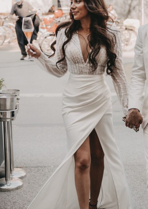 Second Hand Brautkleid Eva Lendel Morena A-Linie Gr. 38 Foto 1