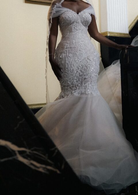 Second Hand Brautkleid Massgefertigt Meerjungfrau Gr. 36 Foto 1