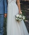 Second Hand Brautkleid Lina Becker 1940 A-Linie Gr. 38 Foto 2