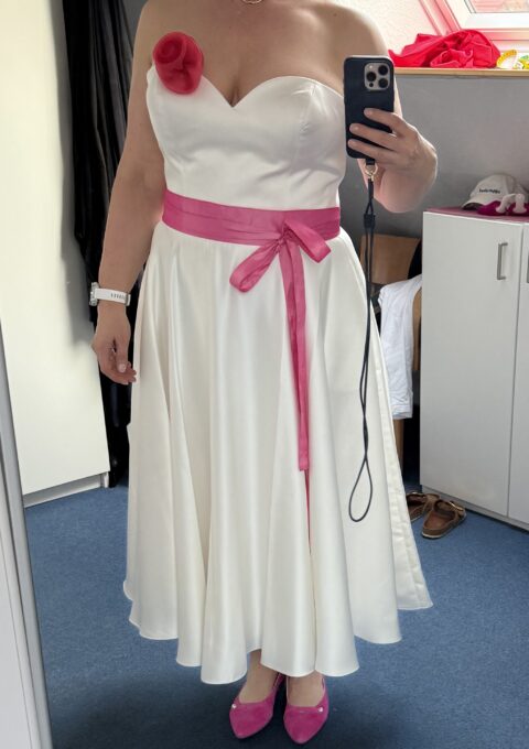 Second Hand Brautkleid Bianco Evento ADA E300 E322 A-Linie Gr. 44 Mageschneidert Foto 1