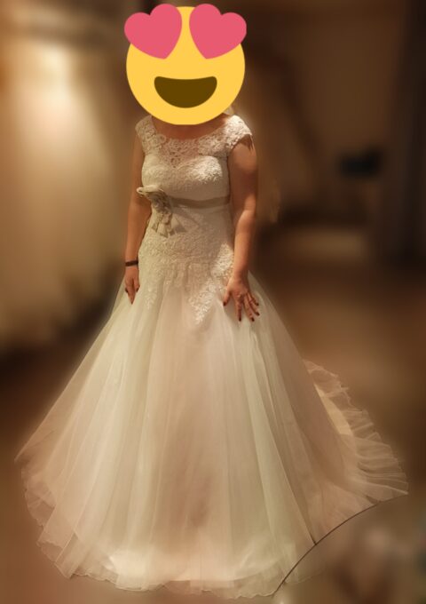 Second Hand Brautkleid Agnes Bridal Dream / Mode de Pol A-Linie Gr. 42 Foto 1