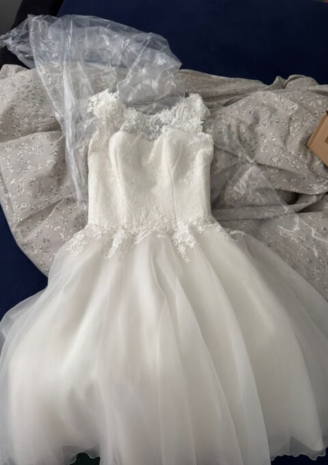 Second Hand Brautkleid Bianco Evento A-Linie Gr. 34 Foto 1