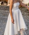 Second Hand Brautkleid Sylvani komplett umgearbeitet von Jelena ArtFasion Vokuhila Gr. 38 Foto 6