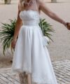 Second Hand Brautkleid Sylvani komplett umgearbeitet von Jelena ArtFasion Vokuhila Gr. 38 Foto 2