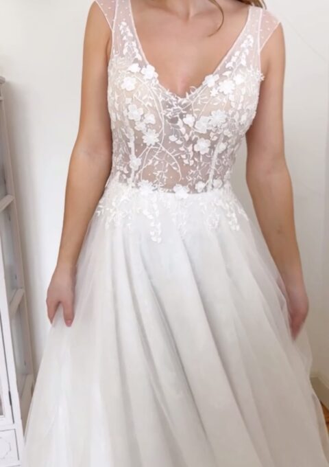 Second Hand Brautkleid Sanna Lindstrm Mila A-Linie Gr. 38 Mageschneidert Foto 1