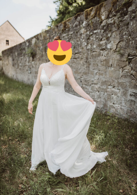 Second Hand Brautkleid Monica Loretti A-Linie Gr. 44 Foto 1