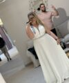 Second Hand Brautkleid Bianco Evento A-Linie Gr. 42 Neu & ungetragen Foto 3
