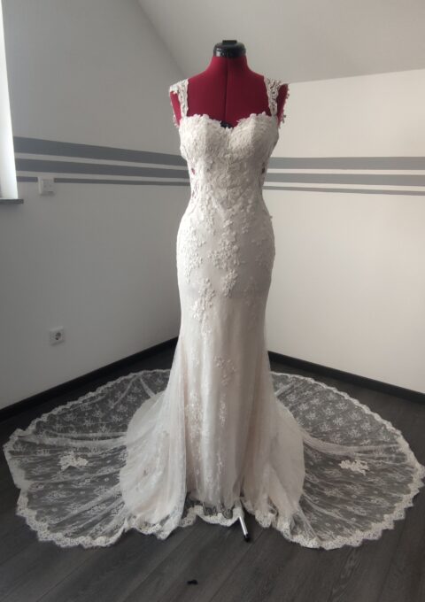 Second Hand Brautkleid Sincerity Bridal Justin Alexander 44097 Fit and Flare Gr. 34 Mageschneidert Foto 1