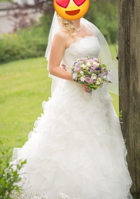 Second Hand Brautkleid glantine Crations Elvire Prinzessin Gr. 40 Foto 1